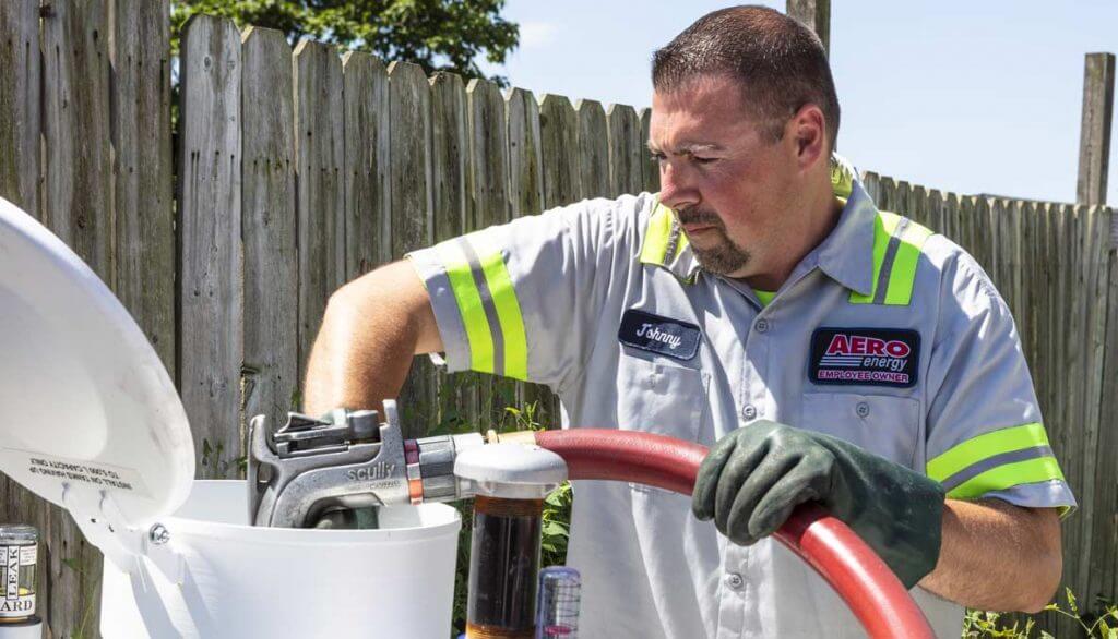 Aero Energy driver makes a fuel delivery